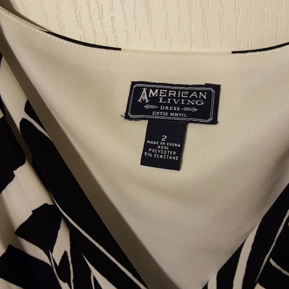 American Living black/white dress size 2 - Picture 2 of 5